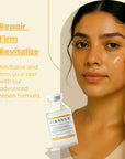 Model_applying_Veranum_Cicapair_Repair_Ampoule_with_firming_and_repairing_benefits_highlighted