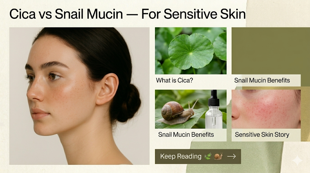 Cica vs Snail Mucin: Which Is Better for Sensitive Skin?