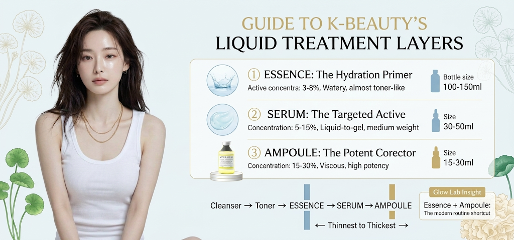 Ampoule vs Serum vs Essence: The Korean Skincare Layering Guide