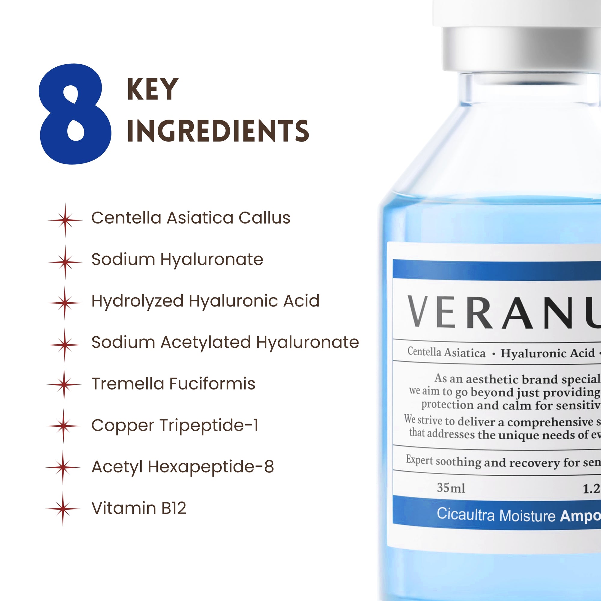 Eight_highlighted_actives_in_Veranum_Cicaultra_Moisture_Ampoule_Korean_hydrating_serum