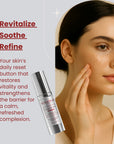 Model_applying_Veranum_Cicacare_Aider_Cream_with_smoothing_and_refining_benefits_highlighted
